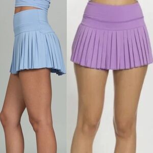 GOLDHINGE Pleated Tennis Skirts (blue and purple)